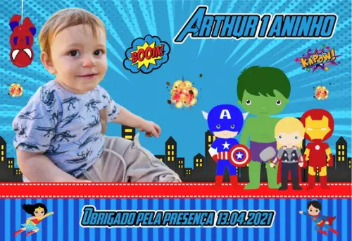 30 Foto Imã Personalizado - Heróis Avangers - Foto Lembrança