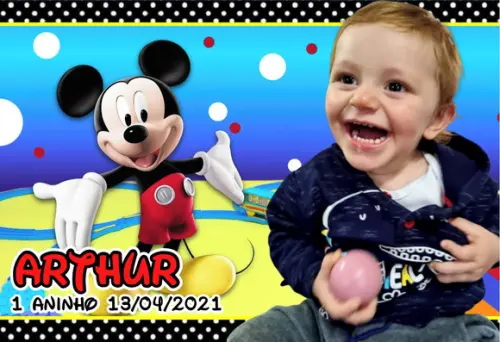 30 Foto Imã Personalizado - Mickey Foto Lembrança