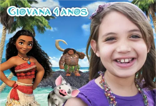 30 Foto Imã Personalizado - Moana - Foto Lembrança