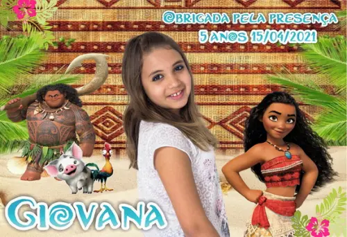30 Foto Imã Personalizado - Moana - Foto Lembrança