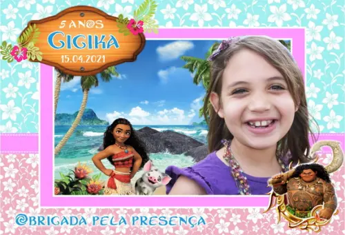30 Foto Imã Personalizado - Moana - Foto Lembrança