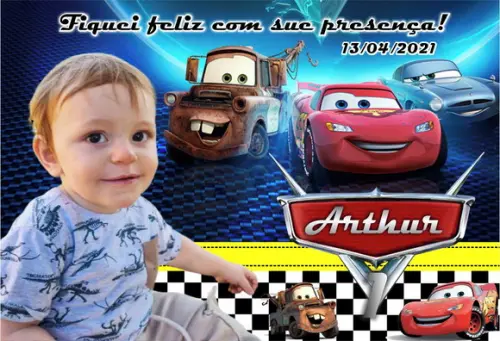 30 Foto Imã Personalizado 9,5 x 6,5 cm - Relâmpago Mcqueen