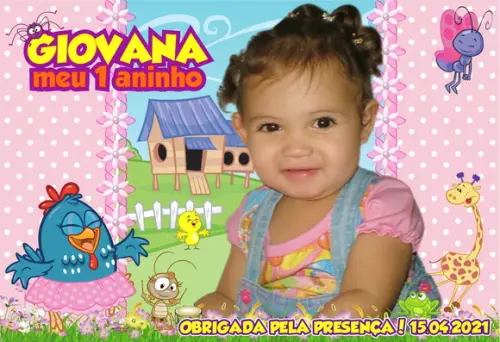 30 Foto Imã Personalizado Galinha Pintadinha