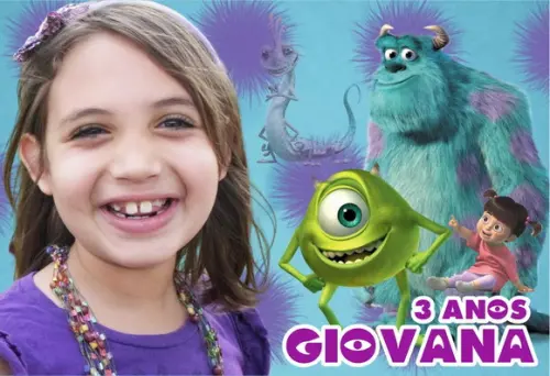 30 Foto Imã Personalizado Monstros SA