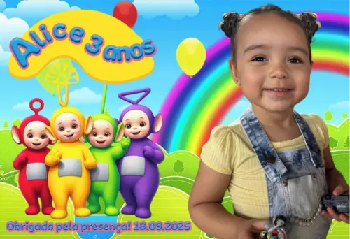 30 Foto Imã Personalizado Teletubbies