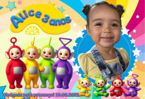 30 Foto Imã Personalizado Teletubbies