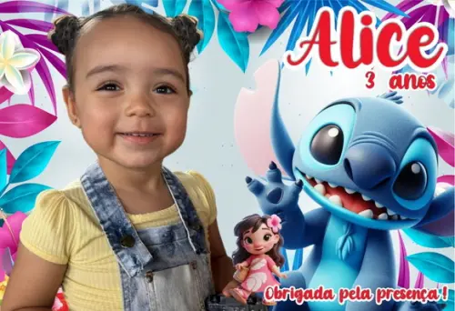 35 Foto Imã Personalizado Lilo e Stitch