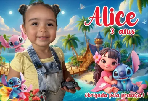 35 Foto Imã Personalizado Lilo e Stitch
