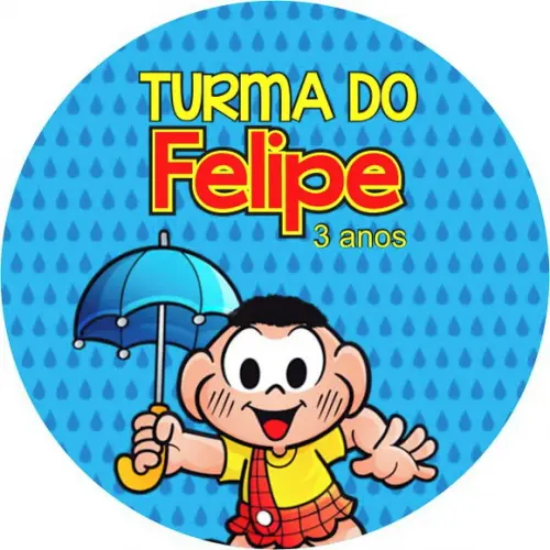 Adesivo Etiqueta Latinhas - Cebolinha e Cascão 100 unidades