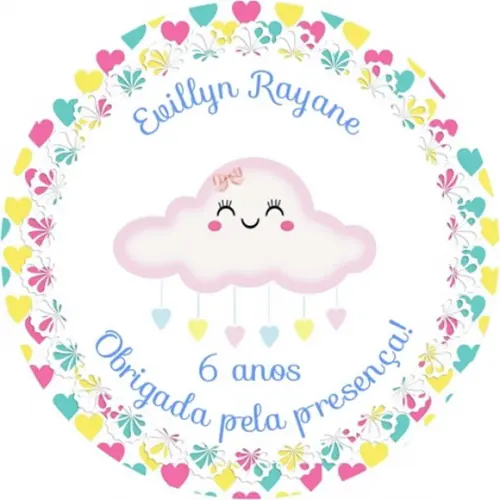 Adesivo Etiqueta Latinhas - Chuva de Amor Personalizados
