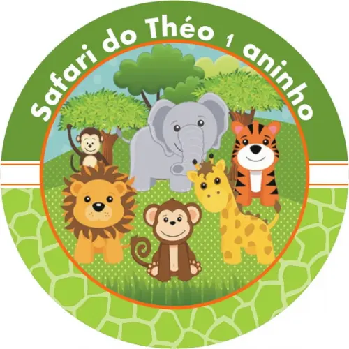Adesivo Etiqueta Latinhas - Safari Personalizados
