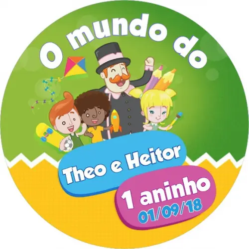 Adesivo Etiqueta Latinhas Mundo Bita - 100 unidades
