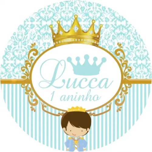 Adesivo Etiqueta Latinhas Realeza Coroa - 100 unidades