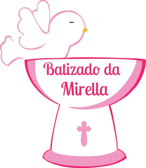 Apliques Batizado - 150 Unidades - 5cm