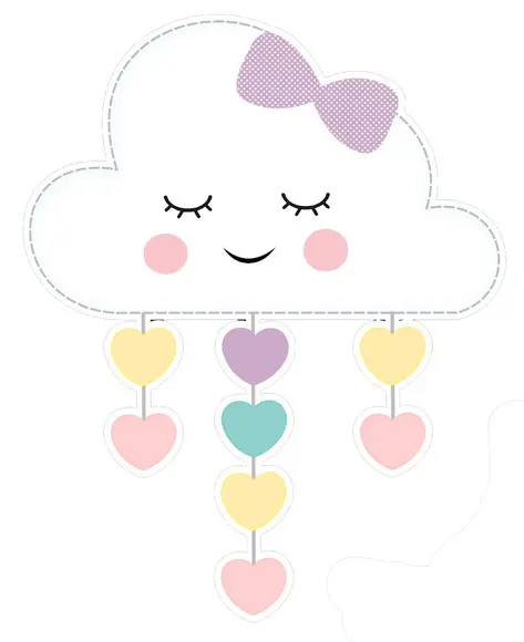 Apliques Chuva de Amor - 100 Unidades - 5cm
