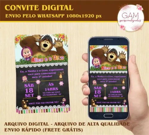 Convite Arte Digital Peronsalizado