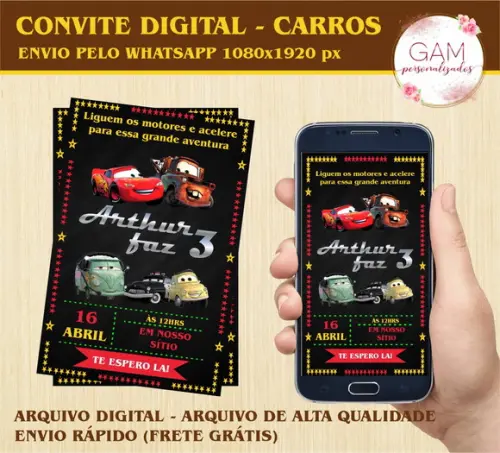Convite Arte Digital Peronsalizado
