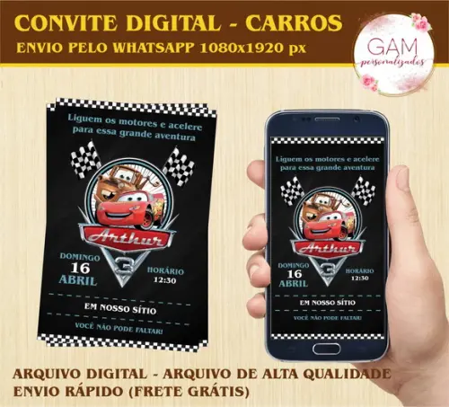 Convite Arte Digital Peronsalizado