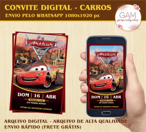Convite Arte Digital Peronsalizado