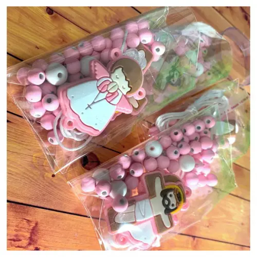 Kit Terço Infantil Para Montagem Rosa