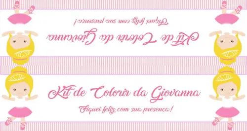 Livrinho Revista Para Colorir + Giz De Cera Bailarina