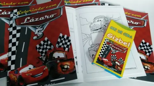 Livrinho Revista Para Colorir Macqueen + Giz De Cera