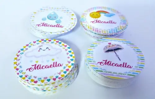 Toppers 3cm Para Doces - Kit Com 300