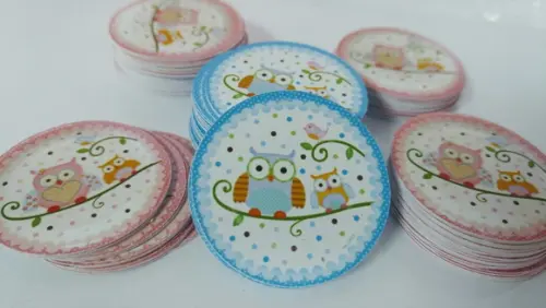 Toppers Para Doces 4cm Kit Com 100