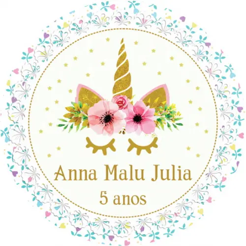 Toppers Para Doces 7cm Kit Com 25 Unidades