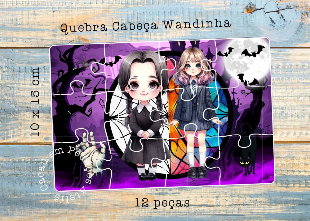 Wandinha Quebra Cabeça Personalizado 10 x 15 cm