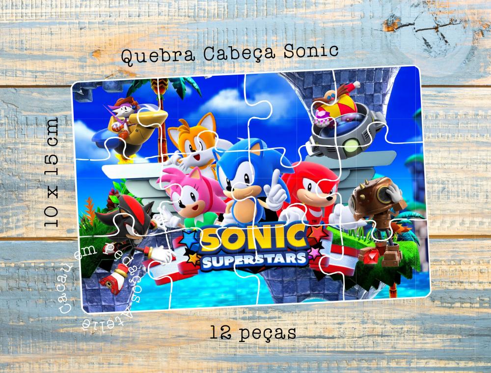 Sonic Quebra Cabeça Personalizado 10 x 15 cm