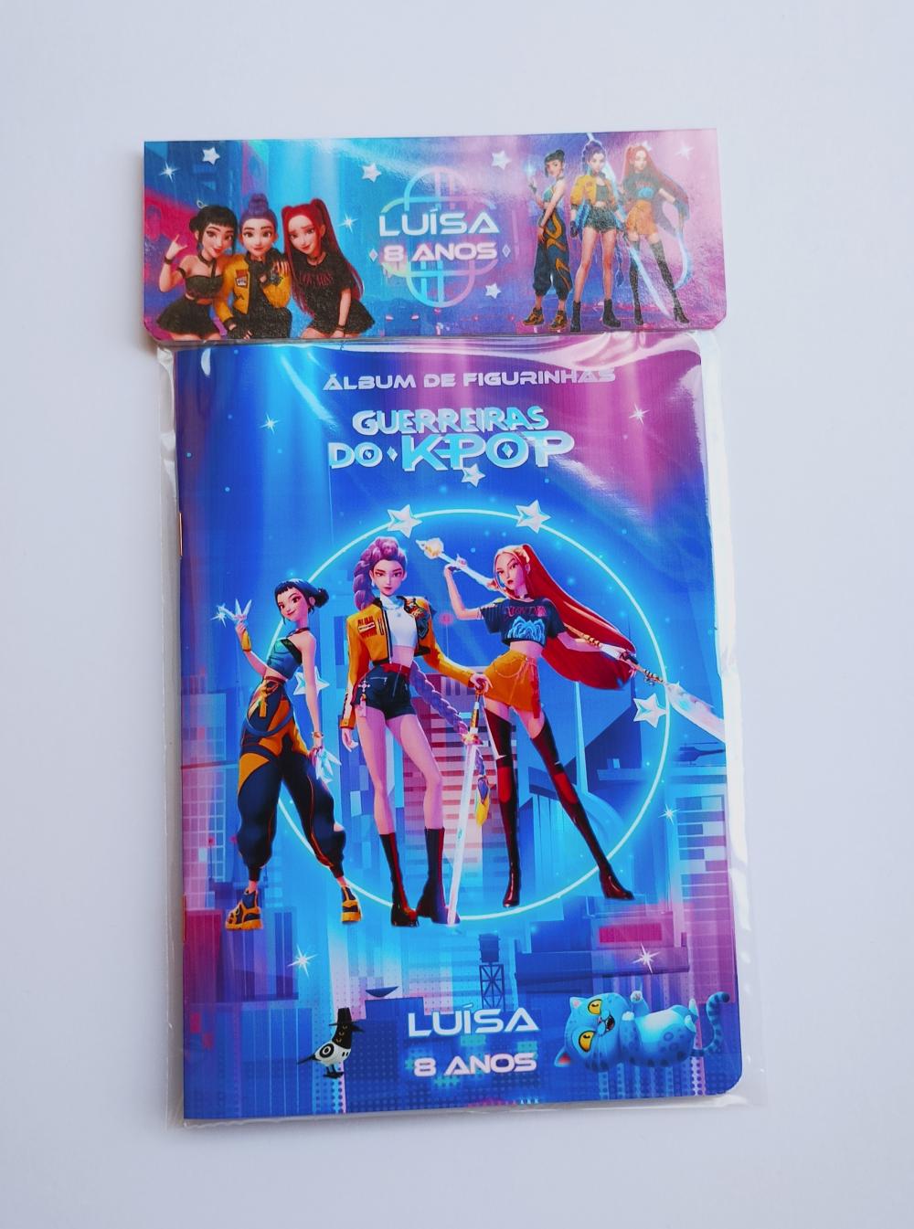 Álbum com Figurinhas Guerreiras Kpop Desenho Colorir Huntrix