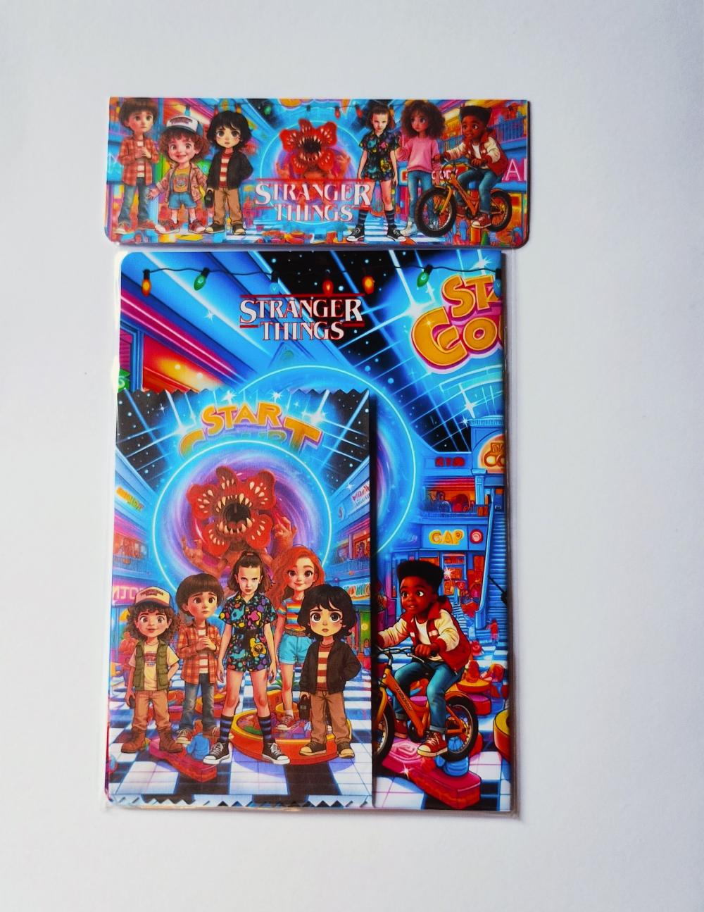 Stranger Things Álbum com Figurinhas Desenhos de Colorir