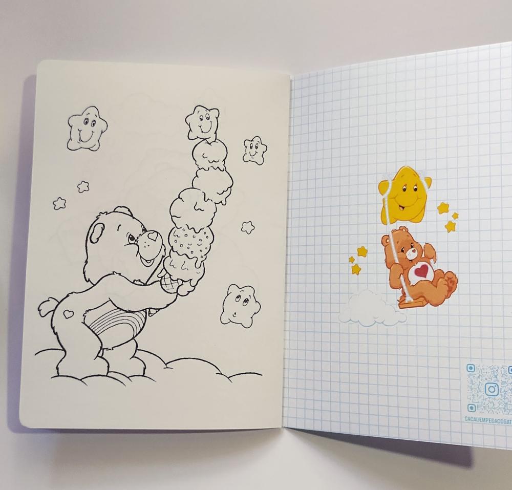 Ursinhos Carinhosos Álbum com Figurinhas Desenhos de Colorir