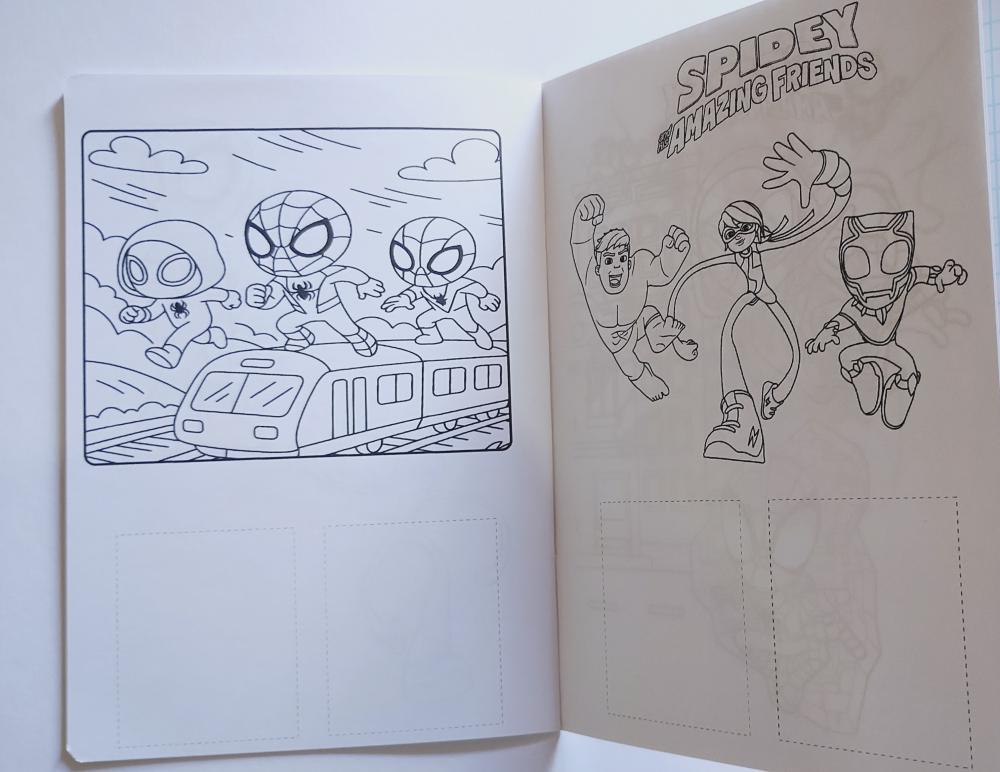 Spidey Álbum com Figurinhas Desenhos de Colorir