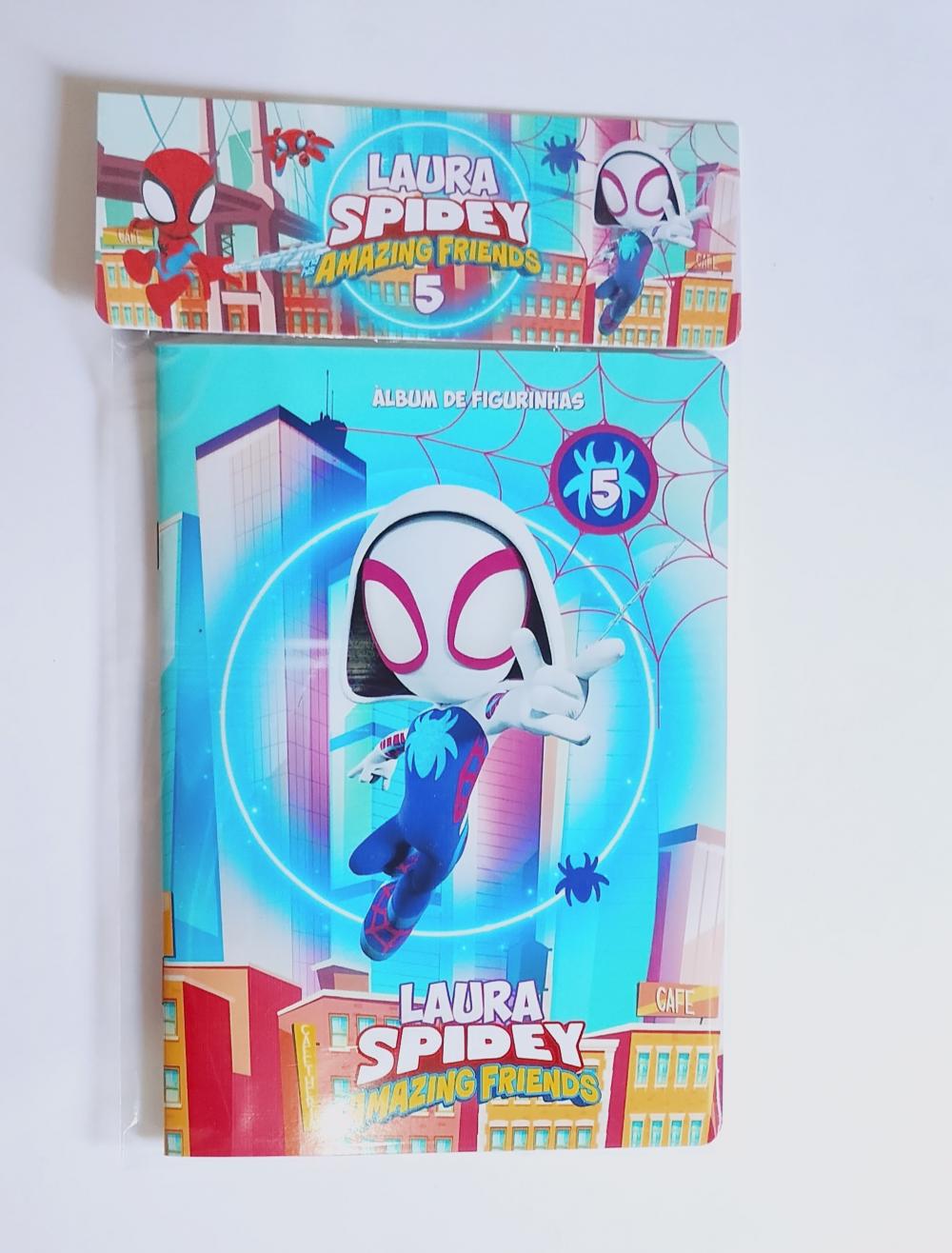 Spidey Aranha Fantasma Álbum com Figurinhas Desenhos de Colorir