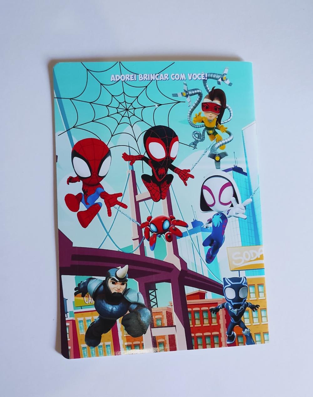 Spidey Aranha Fantasma Álbum com Figurinhas Desenhos de Colorir