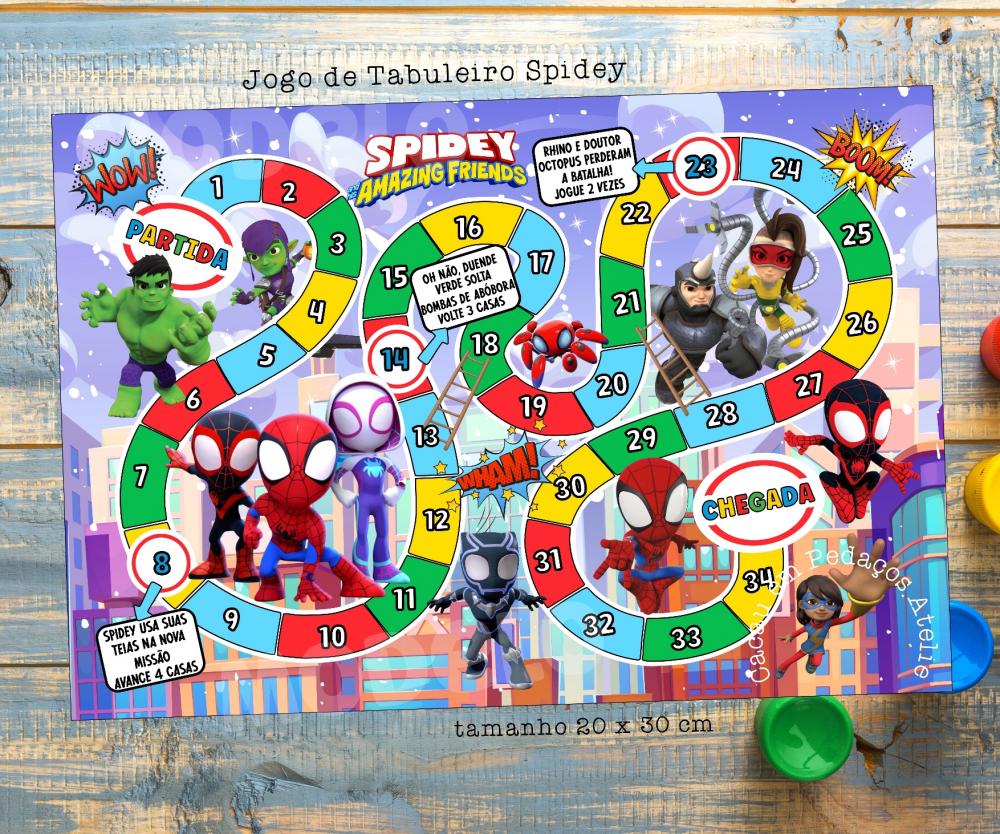 Spidey Jogo de Tabuleiro 20 x 30 cm lembrancinha infantil