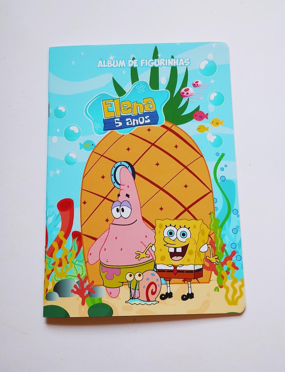 Álbum de Figurinhas e Desenhos para Colorir Bob Esponja