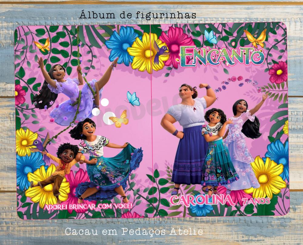 Álbum de Figurinhas e Desenhos para Colorir ENCANTO Vários tema