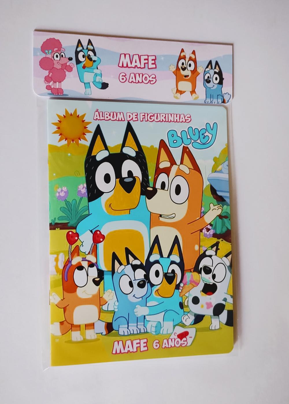 Álbum de Figurinhas e Desenhos para Colorir BLUEY e Bingo
