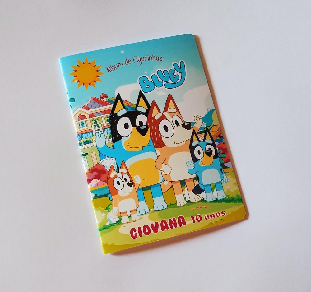 Álbum de Figurinhas e Desenhos para Colorir BLUEY e Bingo