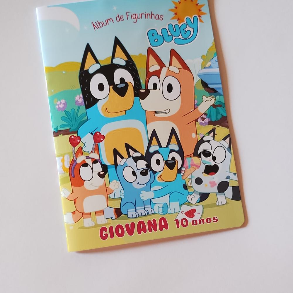 Álbum de Figurinhas e Desenhos para Colorir BLUEY e Bingo
