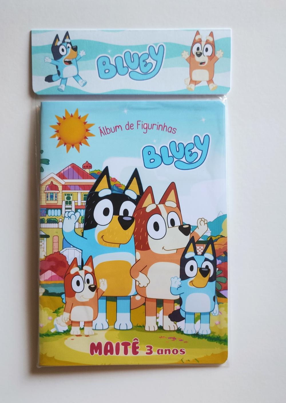 Álbum de Figurinhas e Desenhos para Colorir BLUEY e Bingo