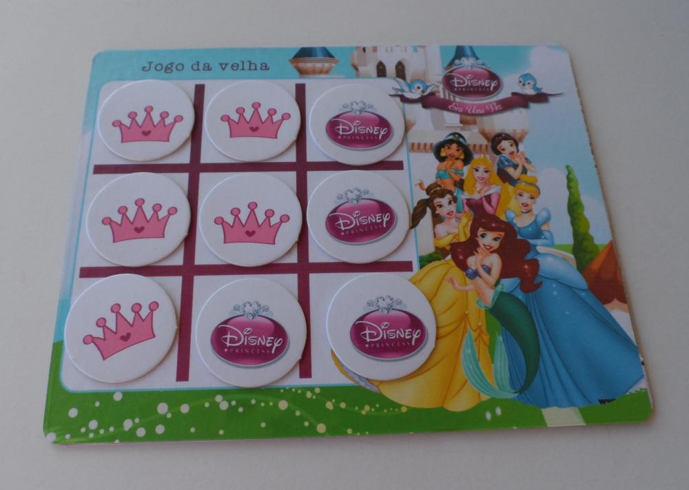 Princesas Jogo da Velha Personalizado Ariel Sofia Branca de Neve 