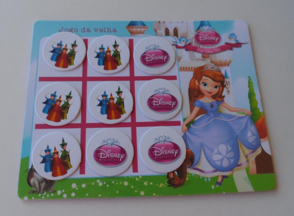 Princesas Jogo da Velha Personalizado + lousa mágica