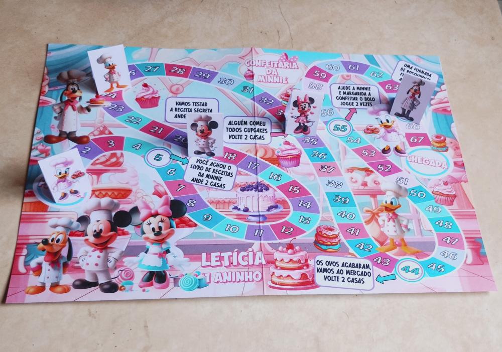 Confeitaria da Minnie Jogo de Tabuleiro cm lembrancinha infantil