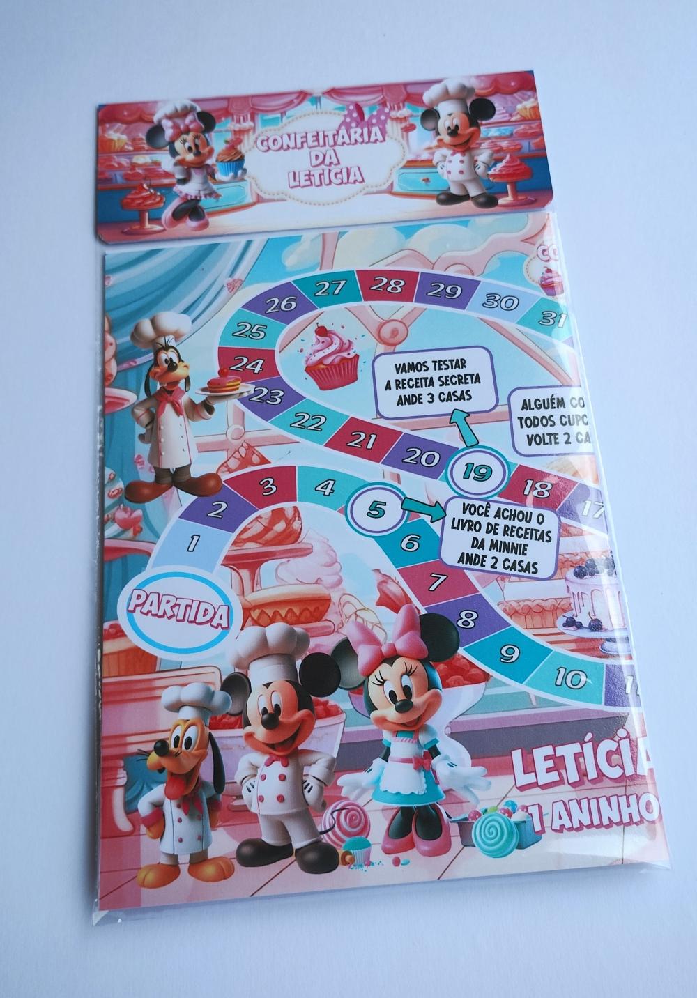 Confeitaria da Minnie Jogo de Tabuleiro cm lembrancinha infantil