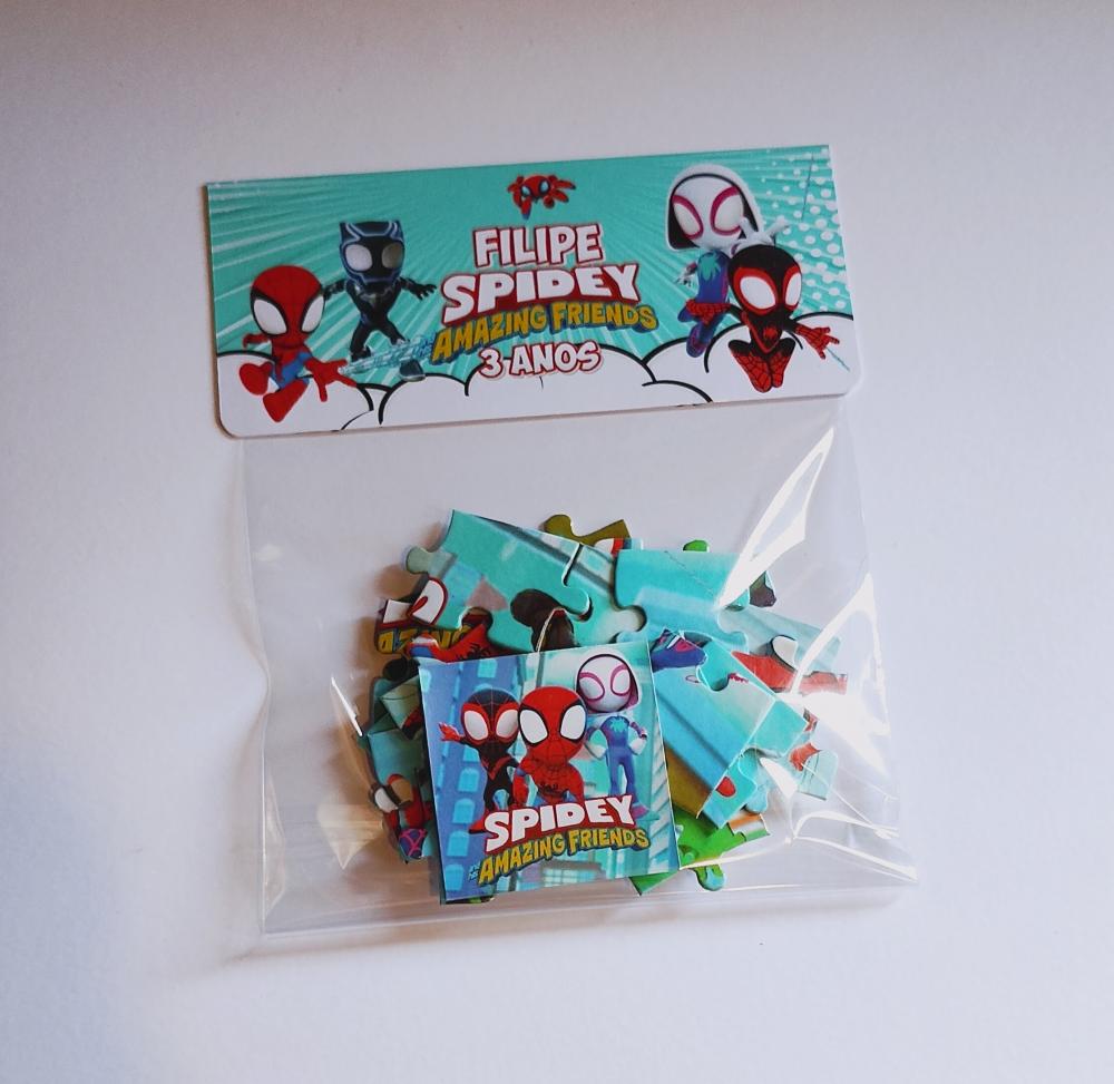 Spidey Quebra Cabeça 20x30 cm Lembrancinha festa infantil