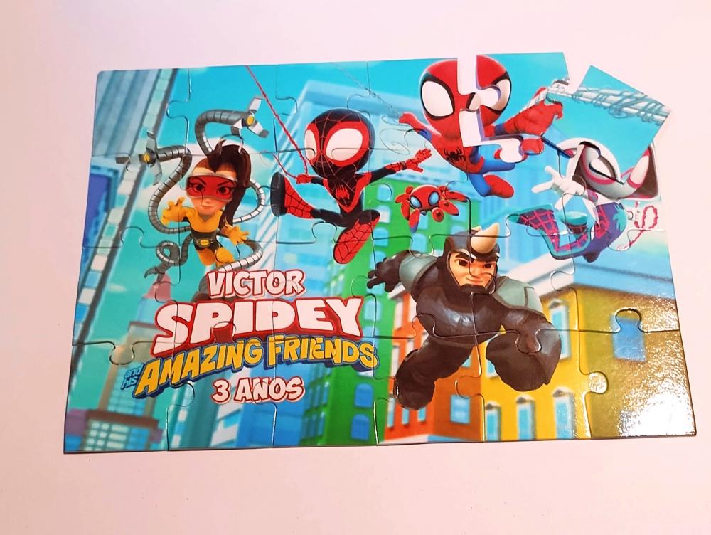Quebra Cabeças 24 Peças SPIDEY   Lembrancinha 20 x 30 cm